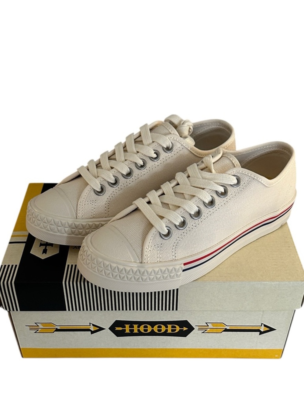 Hood Mitchell & Ness Women's Rocket 66 LC Off White Classic Sneakers Size 6 New!